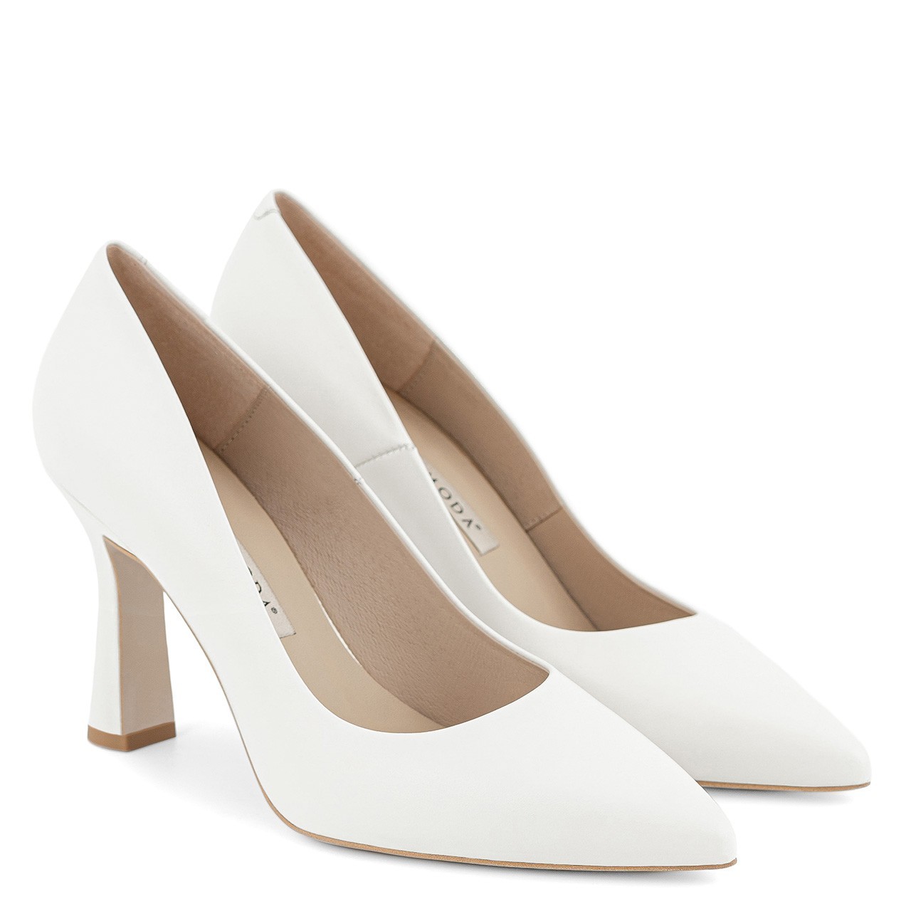 Skórzane czółenka ślubne