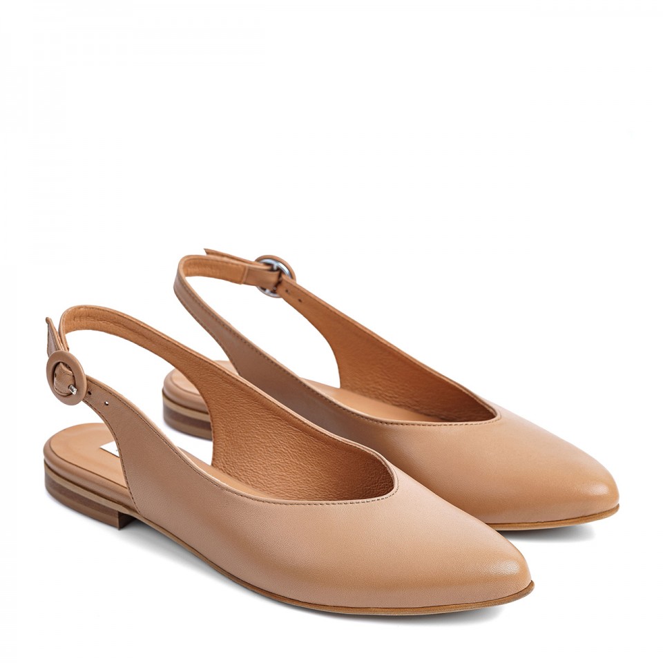 Ballet flats with an open heel