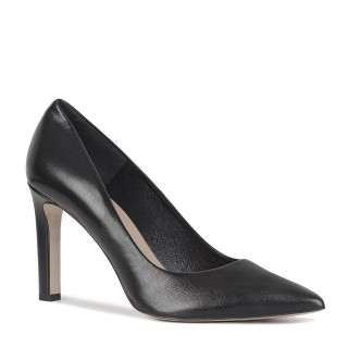 Classic black women's pumps made of natural leather