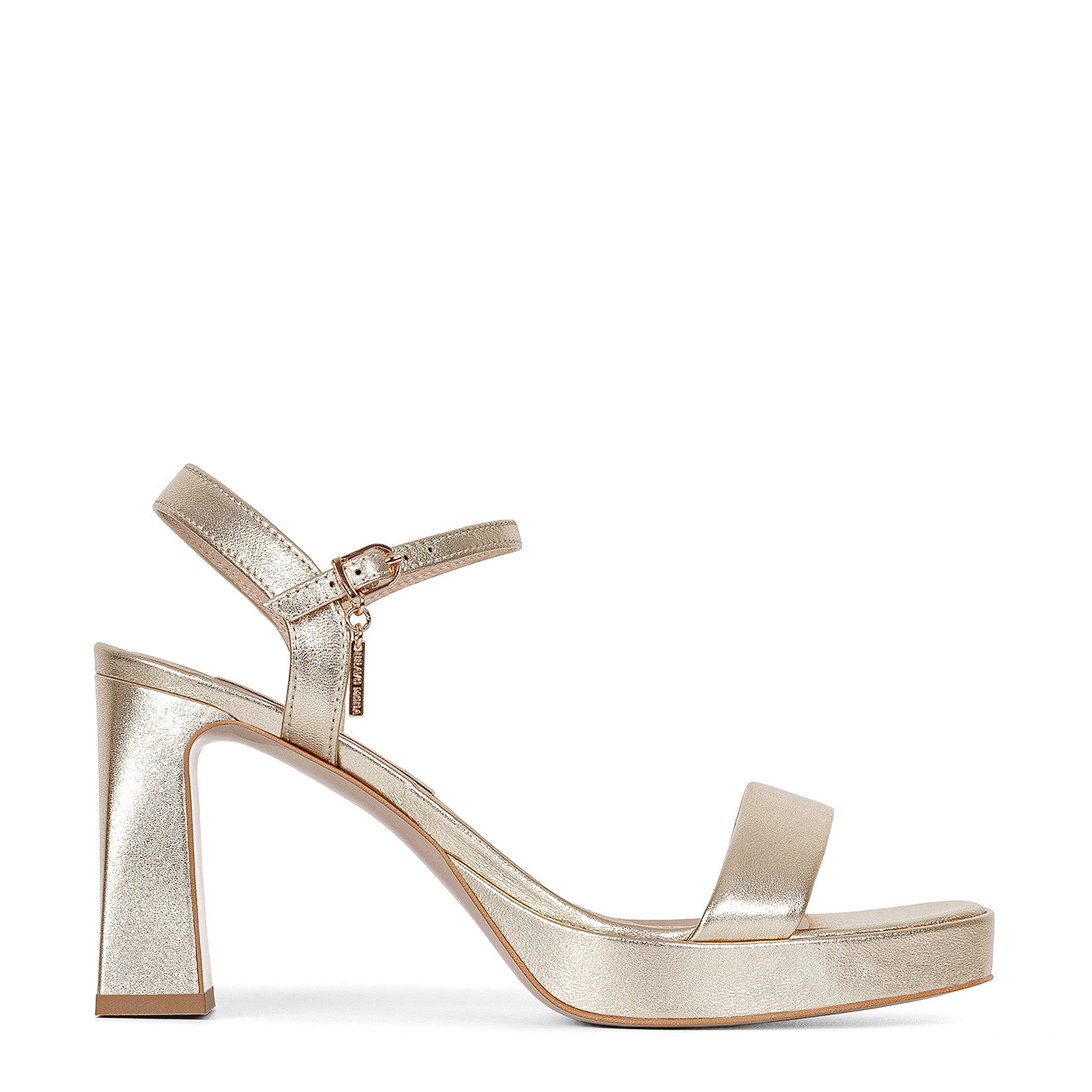 Carvela Serafina Platform Heel Sandals, Gold at John Lewis & Partners