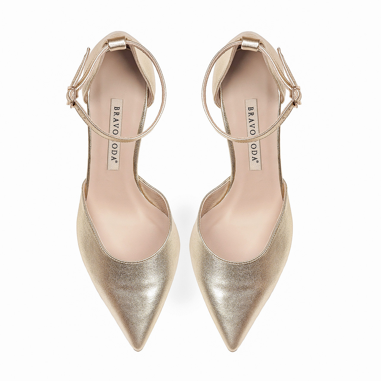 CHAMBY LDS POINT TOE COURT SHOE - GOLD | Paul Byron Shoes | Ireland