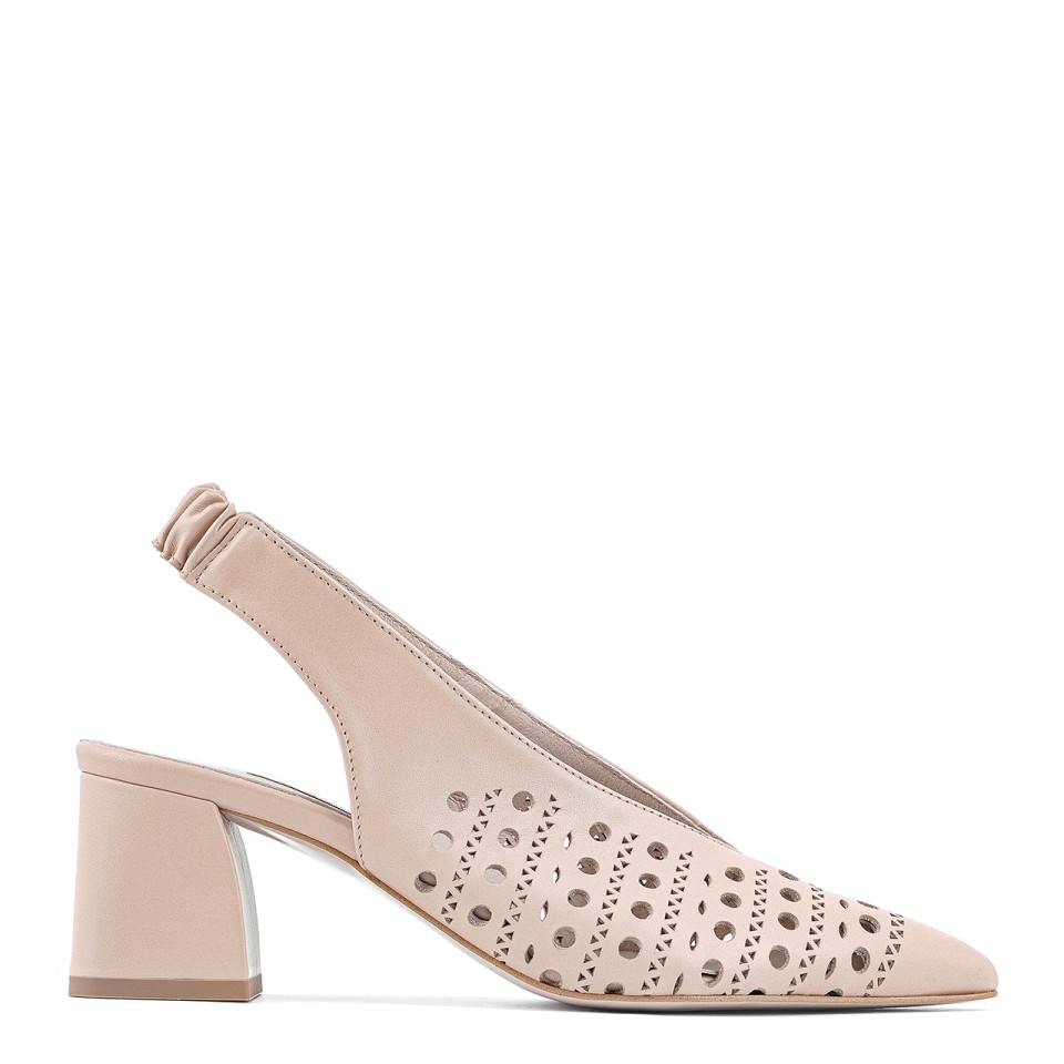  Openwork high-heeled pumps